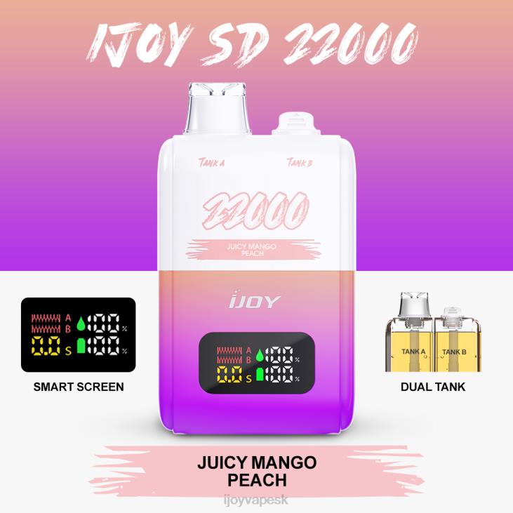 iJOY Vape Price | iJOY SD 22000 jednorazové 8X02156 šťavnatá mangová broskyňa