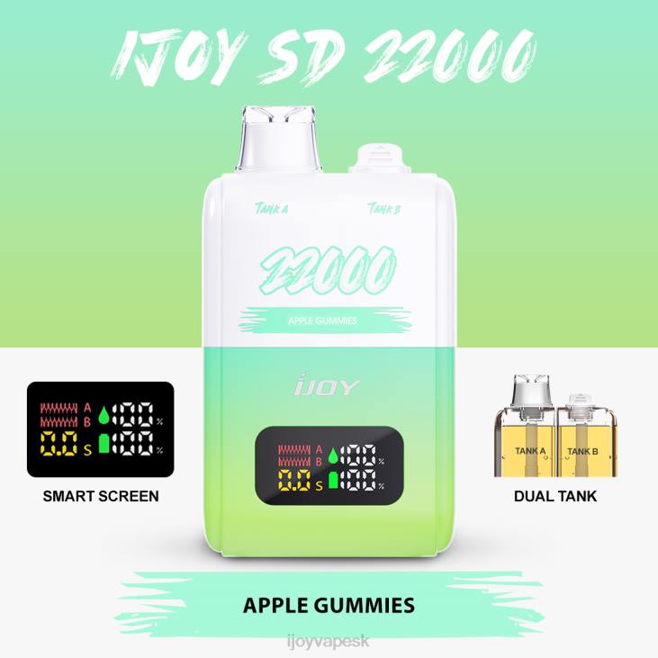 iJOY Vape Review | iJOY SD 22000 jednorazové 8X02145 jablkové gumičky